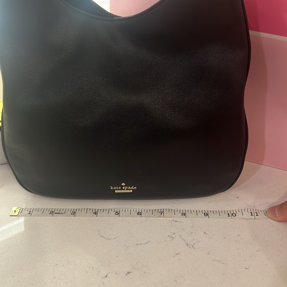 Kate Spade leather bag with dust bag and shopping bag. EUC black - Picture 10 of 17